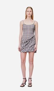 Sale Dresses 1: Wynn Hamlyn | Rowan Twist Mini Dress - Navy/White Check