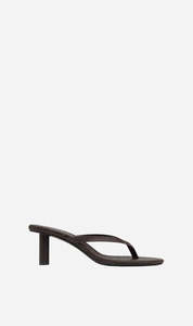 St Agni: St Agni | Woven Thong Heel - Coffee