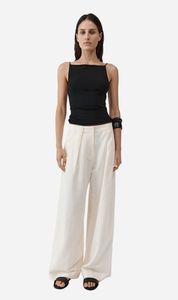 St Agni | Twist Back Knit Top - Black