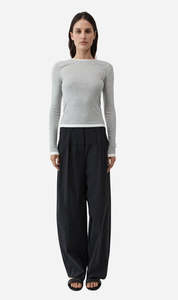 St Agni: St Agni | Relaxed Pleat Pants - Black