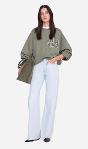 Anine Bing | Miles Sweatshirt Letterman - Sage