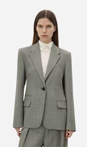 Womens Outerwear: Camilla and Marc | Ren Single Breasted Blazer - Charcoal Herringbone