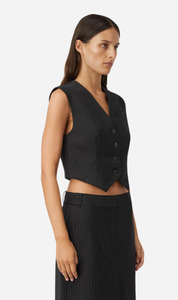 Last Ones: Camilla And Marc | Thera Vest - Black Pinstripe