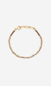 Tityaravy | Kravat Bracelet 078 - Champagne Zircon / Blue Zircon