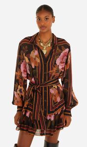 Sale Dresses 1: Farm Rio | Mini Dress - Chenille Flower Black