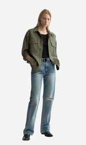 Green: Nili Lotan | Howard Overshirt - Olive Fatigue