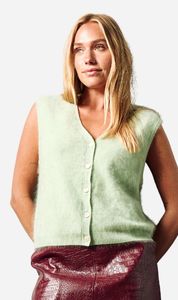 Green: Crush | Brushed Anya Waistcoat - Dew
