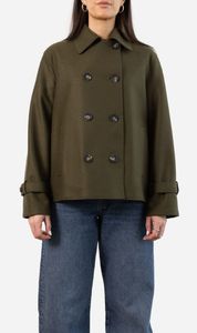Harris Wharf London | Oversized Short Trench - Olive
