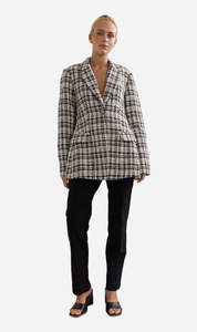 Womens Outerwear: Caitlin Crisp | Rory Blazer - Onyx Tweed