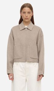 Womens Outerwear: Assembly Label | Dallas Wool Jacket - Pebble