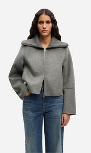 Womens Outerwear: Samsoe Samsoe | Sacleo Jacket - Gun Metal Mel.