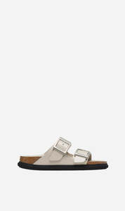 Shoe Sale: Birkenstock | Arizona Droplet Buckle High Shine Regular - Oyster