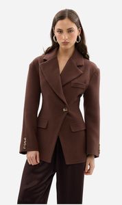 Bubish | Saskia Cinched Blazer - Chocolate