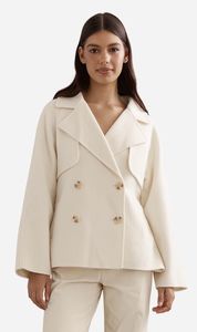 Caitlin Crisp | Teddy Cropped Trench - Ivory