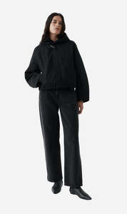 Rebe | Cropped Cotton Drill Jacket - Black