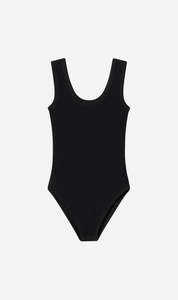 Silk Laundry: Silk Laundry | Bodysuit Tank - Black
