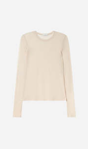Silk Laundry | Mesh Long Sleeve Top - Hazelnut