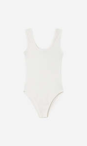 Silk Laundry | Bodysuit Tank - White