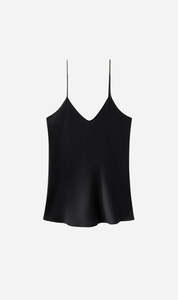 Silk Laundry | Bias Cut Cami - Black