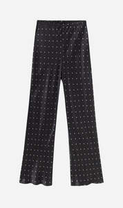 Silk Laundry: Silk Laundry | Bias Cut Pants - Small Polka Dot
