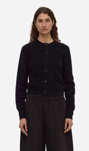 Assembly Label | Carina Merino Wool Long Sleeve Cardigan - Black
