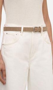 Assembly Label: Assembly Label | Slim Suede Belt - Birch
