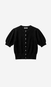 Crush: Crush | Baja Bliss Puff Button Top - Black
