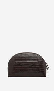 A Emery: A. Emery | Halloran Clutch - Bistre Embossed Croc