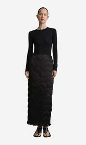 A. Emery | Innes Fringed Skirt - Black