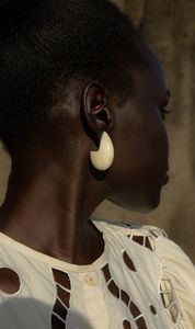Sale: Adorn | Big Drop Earring - Natural Bone