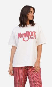 Maku The Label | New York Logo Oversized Tee - White