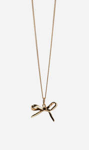 The Gift Guide: Meadowlark | Bow Charm Necklace - Gold Plated