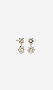 The Gift Guide: Meadowlark | Emile Double Drop Earrings - 23k Gold Plated