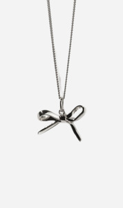 Meadowlark | Bow Charm Necklace - Sterling Silver