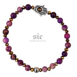Bracelets: Boho Summer Purple Jasper