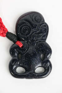 Womens Necklaces: Hei Tiki Blue Sunstone Charm & Necklace 🌌