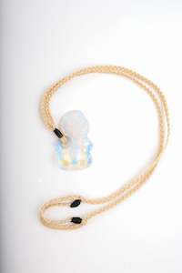 Hei Tiki Jewellery Nz: Moonstone Opalite Hei Tiki Necklace