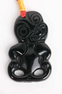 Hei Tiki Jewellery Nz: Black Obsidian Hei Tiki Necklace