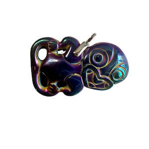 Hei Tiki Jewellery Nz: Rainbow Hematite Hei Tiki Necklace