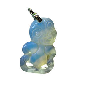 Moonstone Opalite Hei Tiki Necklace