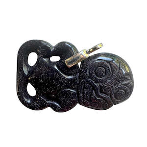 Hei Tiki Jewellery Nz: Blue Sunstone Hei Tiki Necklace