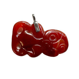 Red Carnelian Hei Tiki Necklace