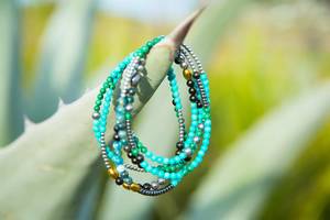 Beaded Bracelet: New Earth Stirs the Age of Aquarius - Sisters Collective Aquarius AstroJewel