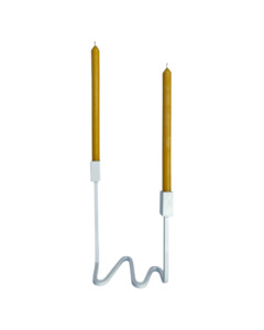 Shockwave Candelabra: Shockwave Candelabra - Off White