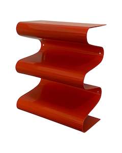 Wave Shelf Magazine Rack: Wave Shelf - Blood Orange