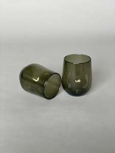 GLASS TUMBLER PAIR SITU GREEN