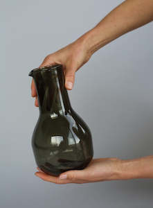 Sale: Hand Blown Carafe Situ Studio Green