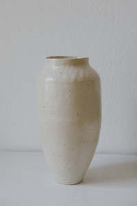 Ceramics 1: Tall Vessel Soft White