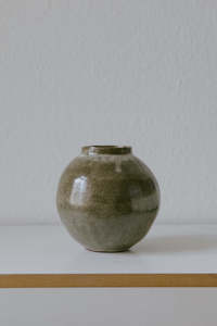 Large Hand Built Vessel Moss