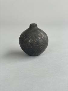 Bud Vase Textured Black